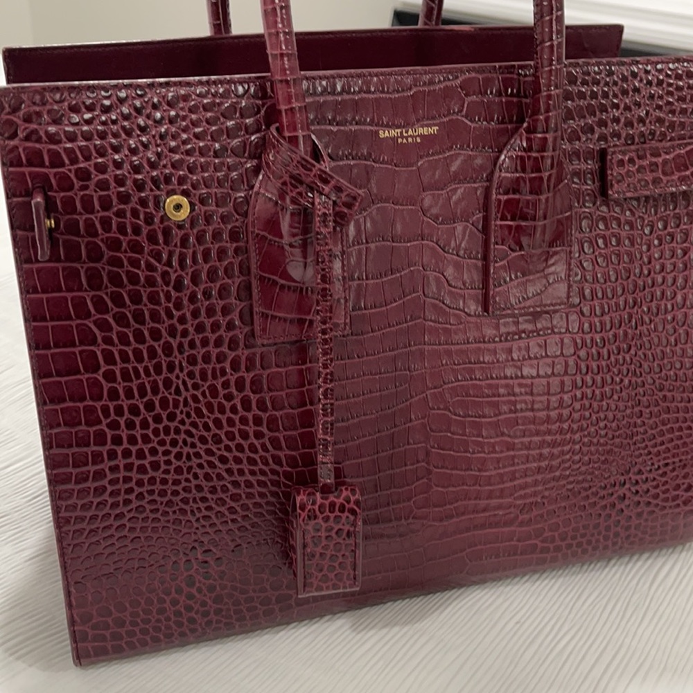 Saint Laurent Sac De Jour Crocodille Satchel - Picture 5 of 5